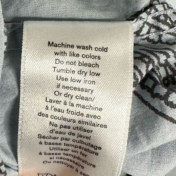 Rag & Bone Linen Blend Paisley Print Smith Short Sleeve Button Down Shirt sz XL - Picture 8 of 8